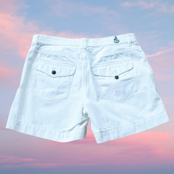 🎉SOLD🆕 Lauren Ralph Lauren White Denim Shorts size 10 - Picture 3 of 8
